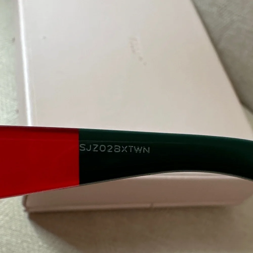 Gucci Glitter Black Green and Red Women's Sunglasses